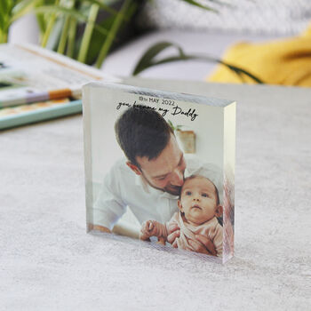 First Father's Day Free Standing Photograph Block, 2 of 10