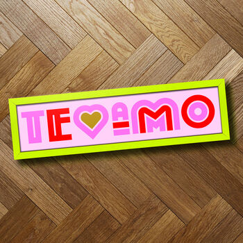 Te Amo 'I Love You' Framed Print, 5 of 6