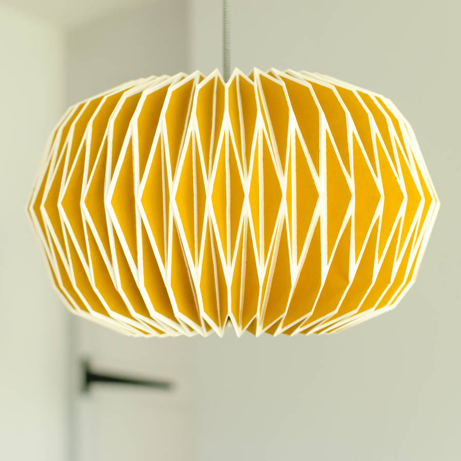 paper origami style lampshade in english mustard by the best room ...