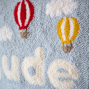 Custom Nursery Wall Hanging With Hot Air Balloons, 3 of 3