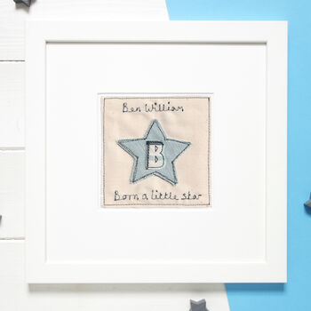 Personalised New Baby Boy / Christening Picture Gift, 8 of 12
