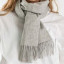 Personalised Dove Grey Pure Cashmere Scarf, thumbnail 6 of 10