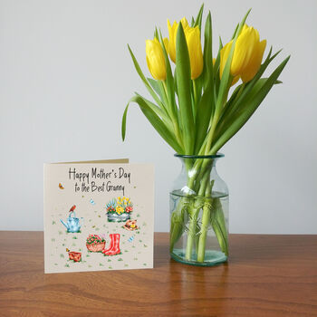 Floral Garden And Wellies Mother's Day Card, 5 of 6
