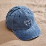 Personalised Family Vintage Cap In Denim Blue, thumbnail 1 of 3