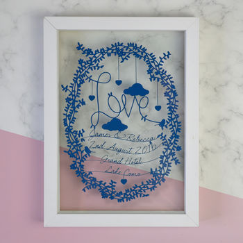 Personalised Love Papercut, 2 of 5