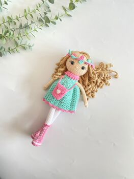 Stunning Handmade Doll With Curly Hair, 6 of 11