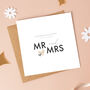 Mr And Mrs / Mr And Mr / Mrs And Mrs Wedding Card, thumbnail 1 of 3