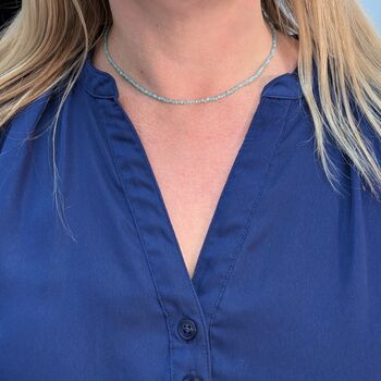 Amazonite Gemstone Beaded Necklace, 2 of 5