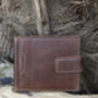 Men's Brown Leather Notecase Wallet Rfid Safe, thumbnail 1 of 6