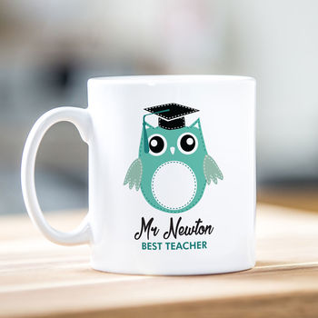 Personalised Teacher Mug, Owl Design, 10 of 10