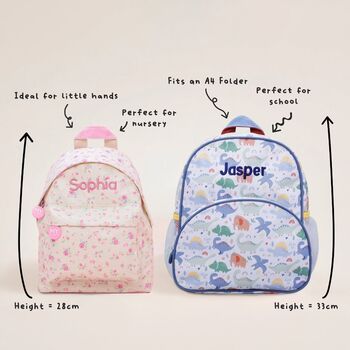 Personalised Pink Safari Print Mini Backpack, 6 of 7
