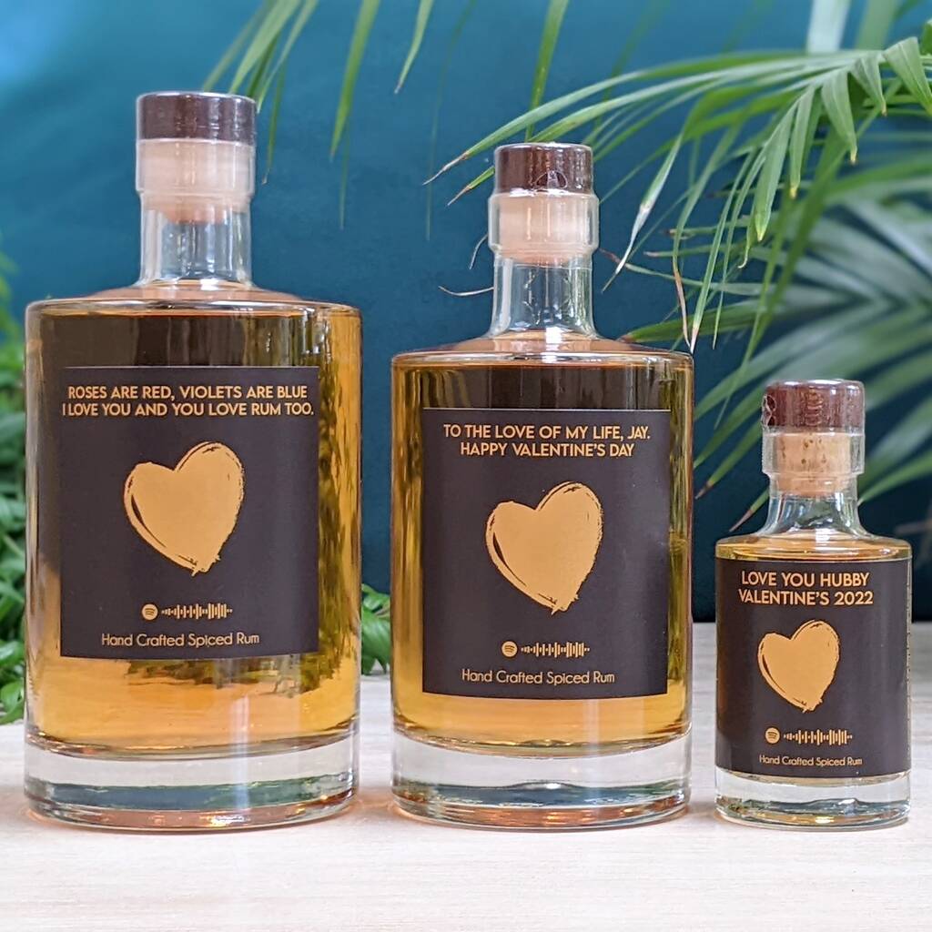 Personalised Valentines Rum With Music, 1 of 4