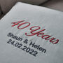 Personalised Ruby Anniversary Embroidered Cushion, thumbnail 6 of 8