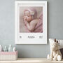 Personalised New Baby Birth Announcement Photo Art, thumbnail 1 of 11