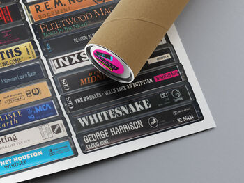 39th Birthday Print Music From 1987 Personalised Print, 6 of 8