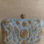 Sky Blue Handcrafted Rectangular Clutch Bag, thumbnail 1 of 10