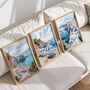 Set Of Three Santorini, Greece Watercolour Art Prints, thumbnail 9 of 9