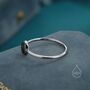 Sterling Silver Delicate Black Onyx Oval Ring, thumbnail 7 of 12