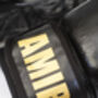 Personalised Full Leather Boxing Gloves Black, thumbnail 4 of 5