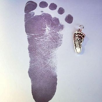Personalised Silver Footprint Charm, 4 of 8