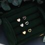 Mismatched Heart Small Stud Earrings Sterling Silver, thumbnail 8 of 12