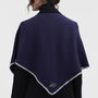 Triangle Blanket Stitch Blue Scarf, thumbnail 3 of 5