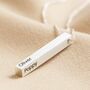 Personalised Bar Pendant Necklace In Silver, thumbnail 3 of 11