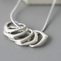 50th Birthday Silver Hearts Necklace, thumbnail 4 of 6