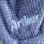 Personalised Dusty Blue Honeycomb Blanket For Baby, thumbnail 2 of 10