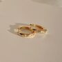 10k Solid Gold Diamond Celestial Hoop Earrings, thumbnail 2 of 4