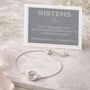 Sisters Forever Linked Drawstring Bracelet, thumbnail 1 of 5