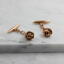 Rose Cufflinks – Rose Gold/Silver/Gold, thumbnail 1 of 9