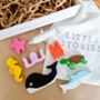 Handmade Set Of Eight Sealife Wooden Toy Creatures, thumbnail 3 of 3
