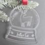 Couples Personalised Snow Globe Christmas Decoration, thumbnail 1 of 2