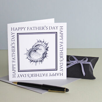 Fathers Day Card With Chestnut Illustration, 2 of 2