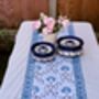 Janak Blue Floral Table Runner, thumbnail 2 of 3