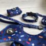 Navy Confetti Print Dog Harness, thumbnail 9 of 12