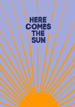 Here Comes The Sun Beatles Print Lilac, 9 of 10