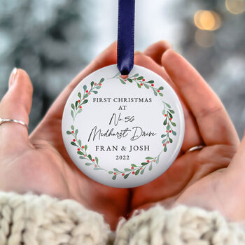 First Christmas In New Family Home Custom Bauble 2022, 6 of 12