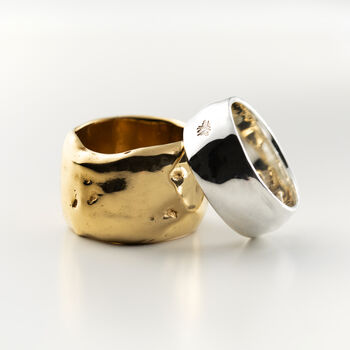 Large Silver Or Gold Free Form Ring, 3 of 3