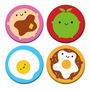Kawaii Breakfast Badge Set, thumbnail 2 of 5