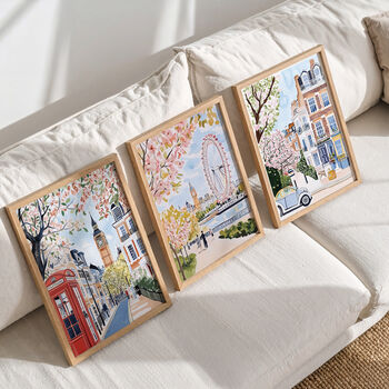 London Illustrated Posters Set Of Three – Big Ben, London Eye And Notting Hill, 5 of 5