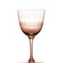 A Set Of Four Rose Wine Glasses With Lens Design, thumbnail 1 of 2