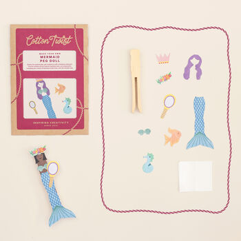 Make Your Own Mermaid Peg Doll Kit, 3 of 7