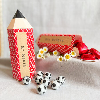 Personalised Teacher Chocolate Filled Pencils, 3 of 9
