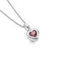 Pink Tourmaline Heart Pendant Necklace, thumbnail 3 of 4