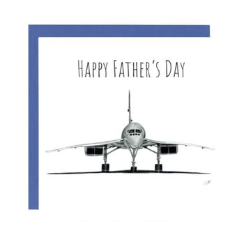 Happy Father's Day Aviation Concorde Greeting Card, 2 of 6