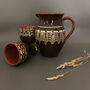 Set Of Two Ceramic Wine Glasses And Jug, thumbnail 4 of 5