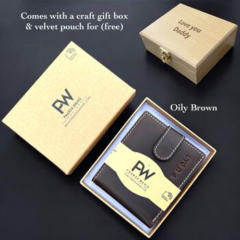 Personalised Handmade Leather Wallet For Christmas Gift, 3 of 12