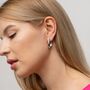Plain U Shape Geometric Large Oval Hoop Earring, thumbnail 7 of 8